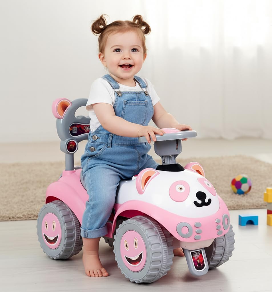 Ruff Rider Steering Backrest Ride-On Car - Panda