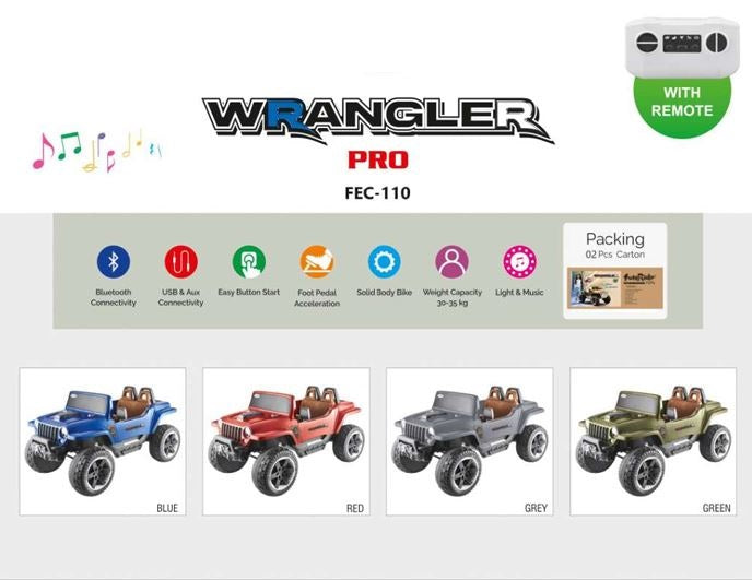 Wrangler Pro FEC110 Electric Ride On - Dash Toys