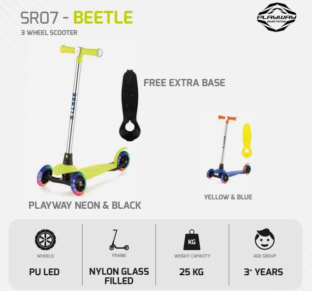 Beetle 3 Wheel Scooter SR07 - Playway Systems
