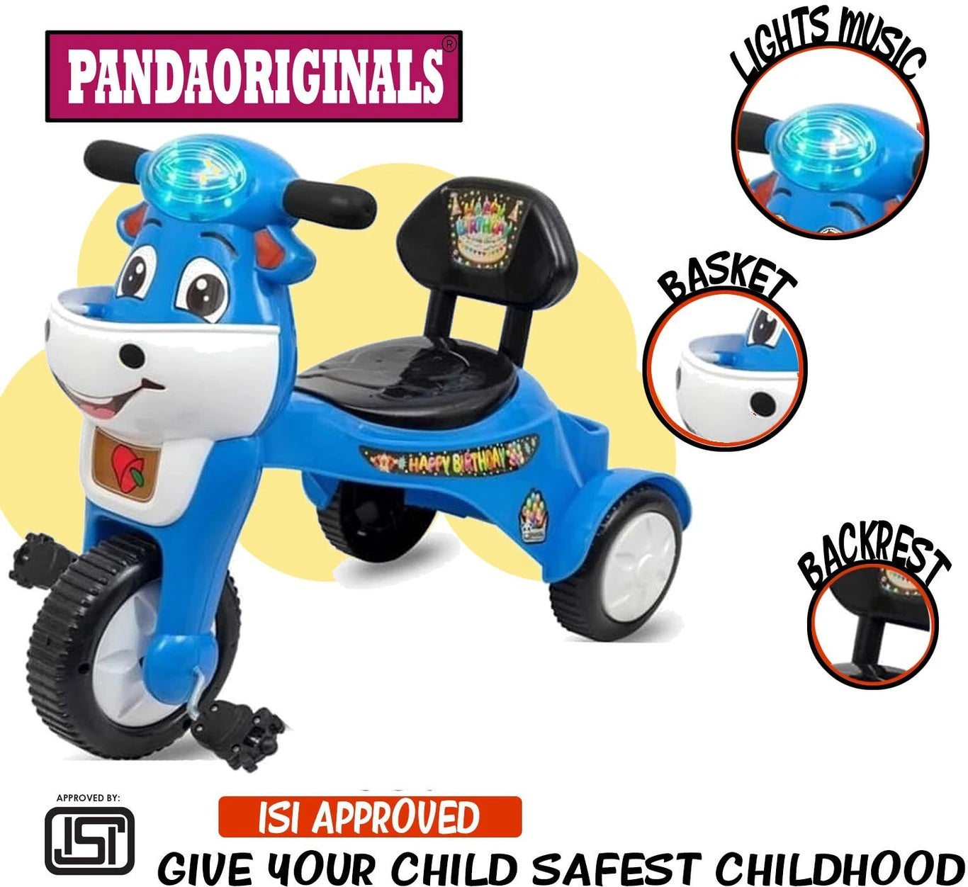 Happy Birthday Tricycle - Panda