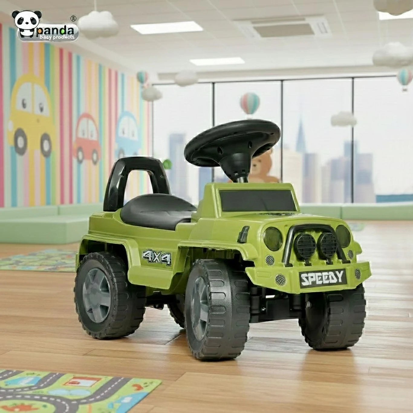 Speedy Rider Steering Backrest Ride-On Car - Panda