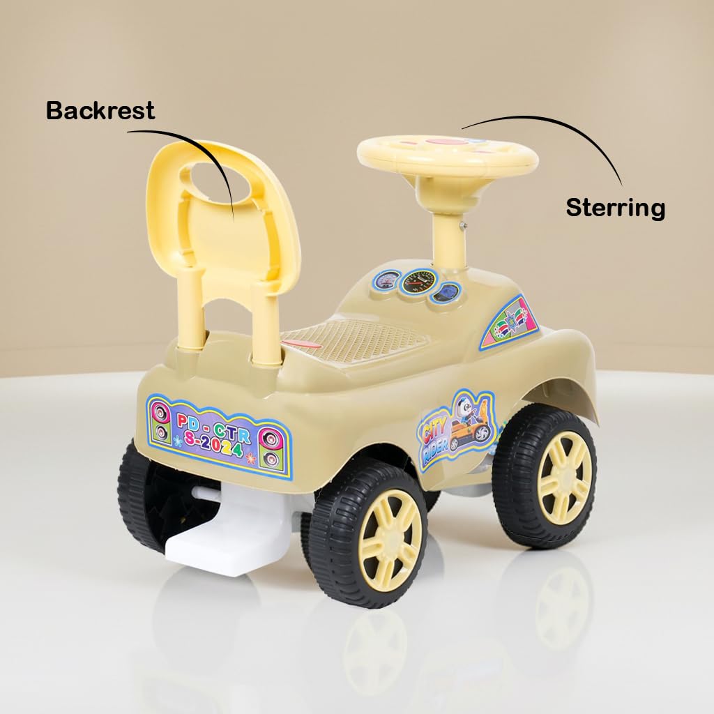 City Rider Steering Backrest Ride-On Car - Panda
