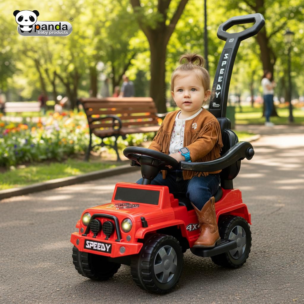 Speedy Plus Rider Steering Backrest Ride-On Car - Panda