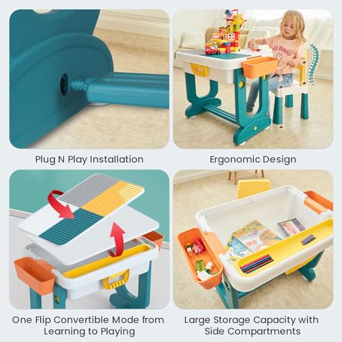 Little Genius Learner Study Table Set with Chair- R for Rabbit