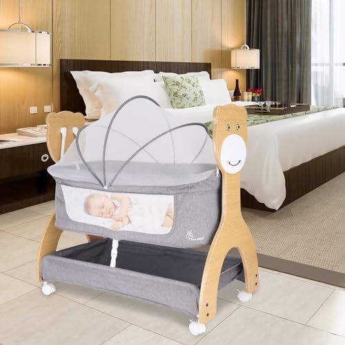 Lullabies Woodsy Manual Swing Wooden Cradle - R for Rabbit