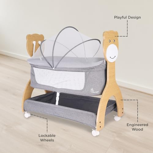 Lullabies Woodsy Manual Swing Wooden Cradle - R for Rabbit