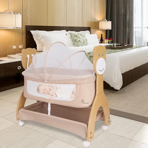 Lullabies Woodsy Manual Swing Wooden Cradle - R for Rabbit