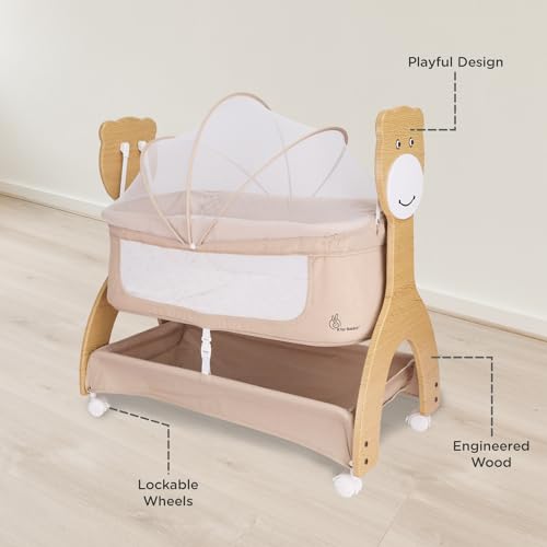 Lullabies Woodsy Manual Swing Wooden Cradle - R for Rabbit