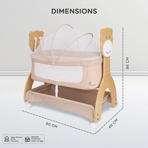 Lullabies Woodsy Manual Swing Wooden Cradle - R for Rabbit