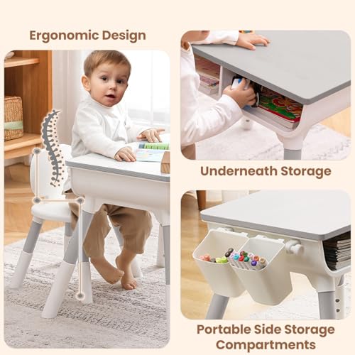 Little Genius Learner Study Table Set with Chair- R for Rabbit