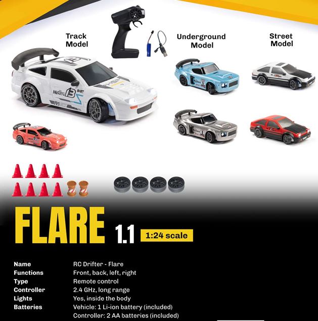 Flare 1.1 RC Car - L.O.T. Cars Dx