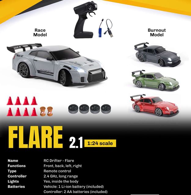 Flare 2.1 RC Car - L.O.T. Cars Dx
