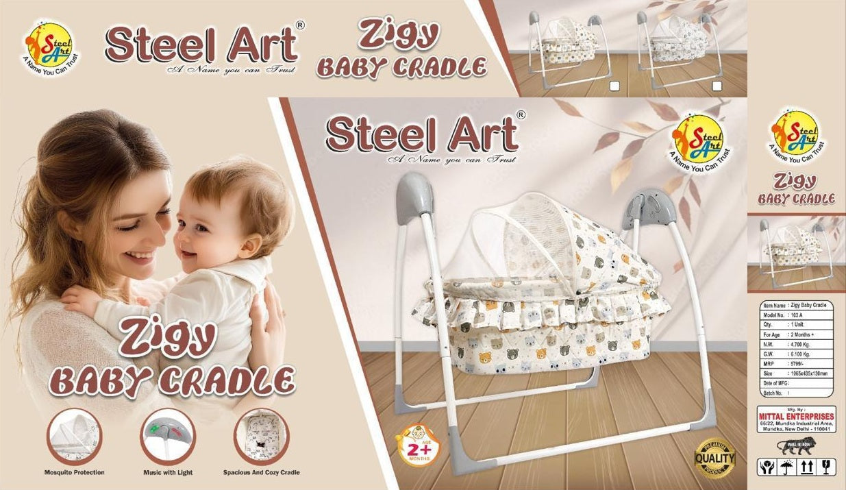 Zigy Baby Cradle - Steel Art