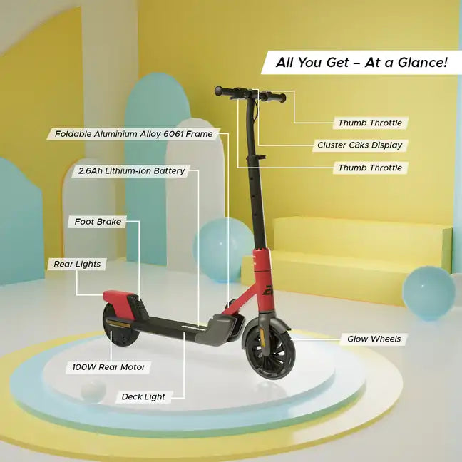 Lil E Junior Kids Ride-On Electric Kick Scooter - Formula Fun
