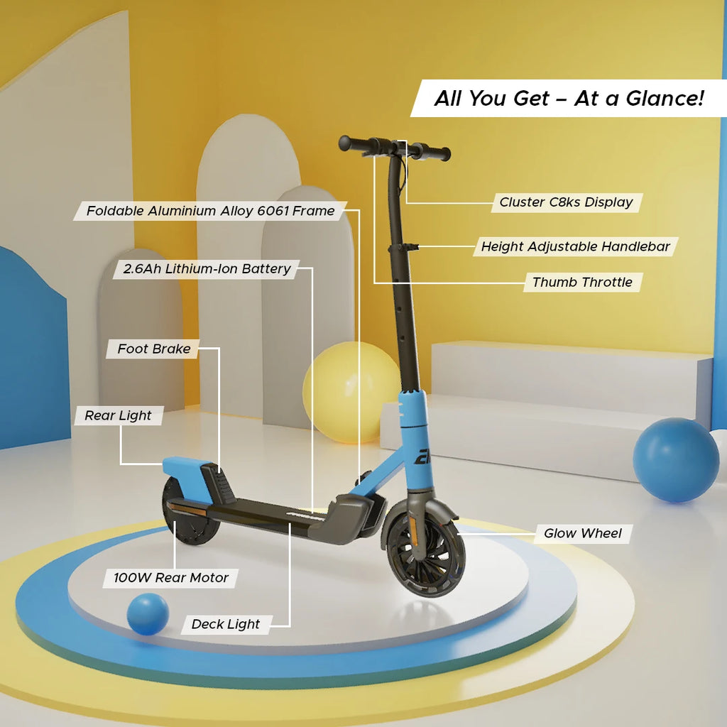 Lil E Junior Kids Ride-On Electric Kick Scooter - Formula Fun