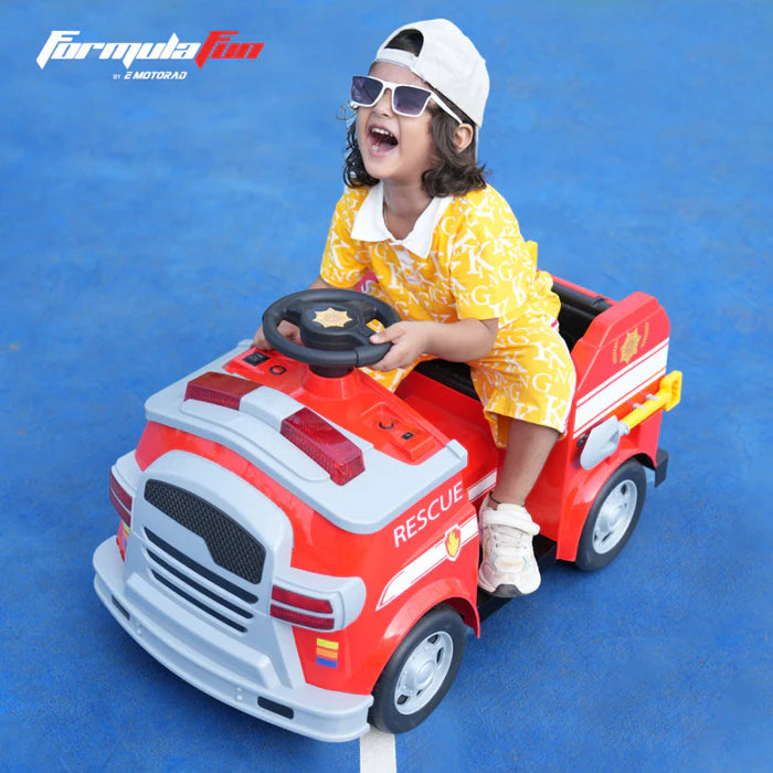 Fire Truck (Red) Kids Ride-On - Formula Fun