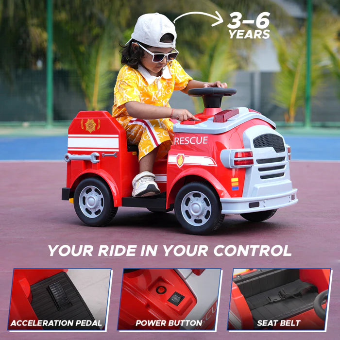 Fire Truck (Red) Kids Ride-On - Formula Fun