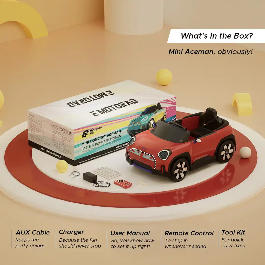 Mini Cooper Aceman Kids Ride-On Car - Formula Fun